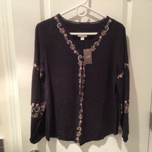 J Jill embroidered blouse